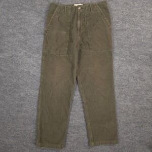 Mollusk California Corduroy Pants Womens Small Green Chino Baggy Outdoor Casual